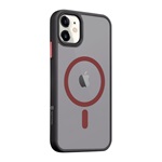 iPhone 11 TACTICAL MAGFORCE HYPERSTEALTH 2.0 szilikon telefonvédő ütésállóság, MagSafe, FEKETE/PIROS