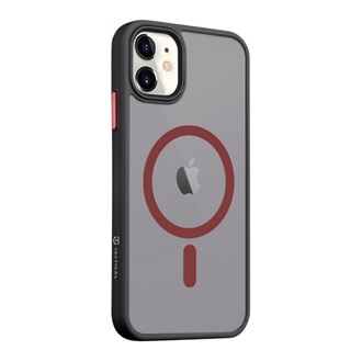 iPhone 11 TACTICAL MAGFORCE HYPERSTEALTH 2.0 szilikon telefonvédő ütésállóság, MagSafe, FEKETE/PIROS