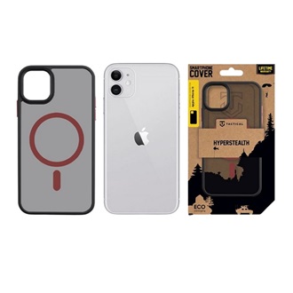 iPhone 11 TACTICAL MAGFORCE HYPERSTEALTH 2.0 szilikon telefonvédő ütésállóság, MagSafe, FEKETE/PIROS
