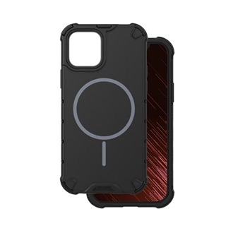 iPhone 12 GIGAPACK Defender műanyag telefonvédő ütésállóság, MagSafe, FEKETE