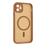 iPhone 12 GIGAPACK Szilikon telefonvédő ütésállóság, MagSafe, VILÁGOSBARNA