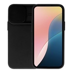 iPhone 12 Gigapack Szilikon telefonvédő matt, kameravédő, FEKETE