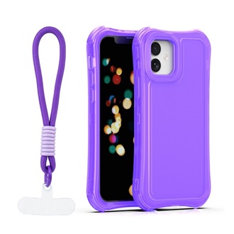 iPhone 12 Pro / 12 GIGAPACK Szilikon telefonvédő ütésállóság, műanyag hátlap + kézpánt, LILA