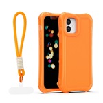 iPhone 12 Pro / 12 GIGAPACK Szilikon telefonvédő ütésállóság, műanyag hátlap + kézpánt, NARANCSSÁRGA