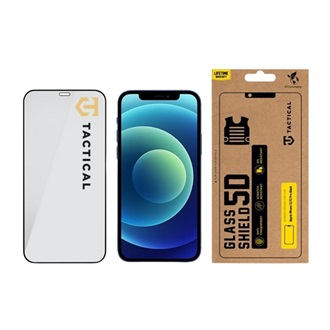 iPhone 12 Pro / 12 TACTICAL GLASS SHIELD 5D képernyővédő üveg 5D, 9H, FEKETE