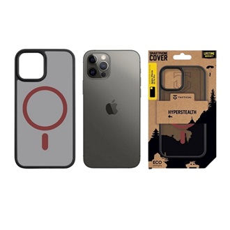 iPhone 12 Pro / 12 TACTICAL MAGFORCE HYPERSTEALTH 2.0 szilikon telefonvédő ütésállóság, MagSafe, FEKETE/PIROS