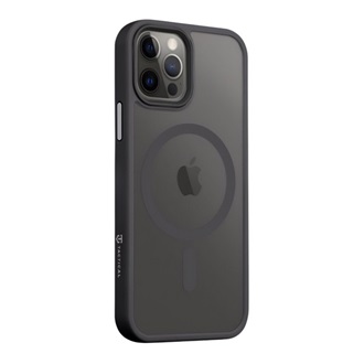 iPhone 12 Pro / 12 TACTICAL MAGFORCE HYPERSTEALTH szilikon telefonvédő ütésállóság, MagSafe, FEKETE
