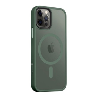 iPhone 12 Pro / 12 TACTICAL MAGFORCE HYPERSTEALTH szilikon telefonvédő ütésállóság, MagSafe, SÖTÉTZÖLD