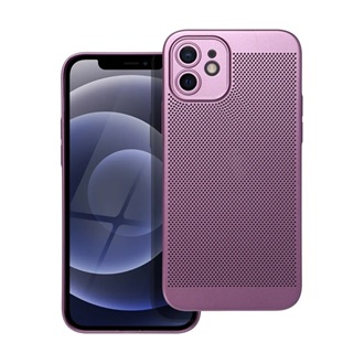 iPhone 12 Pro Gigapack Műanyag telefonvédő légáteresztő, kameravédő, LILA