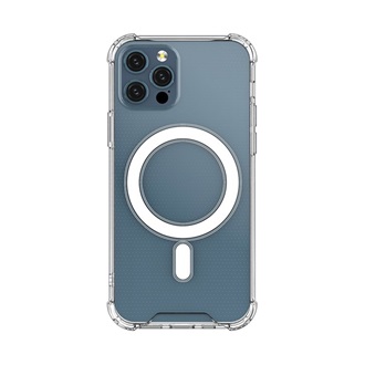 iPhone 12 Pro Max GIGAPACK szilikon telefonvédő ütésállóság, MagSafe, ÁTLÁTSZÓ