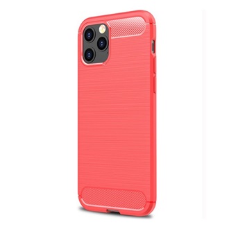 iPhone 12 Pro Max Gigapack szilikon telefonvédő ütésállóság, karbon minta, PIROS