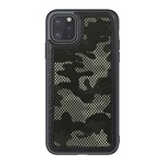 iPhone 12 Pro Max NILLKIN CAMO műanyag telefonvédő bőr hatású, terep minta, FEKETE