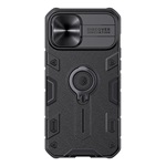 iPhone 12 Pro Max NILLKIN CAMSHIELD ARMOR defender szilikon telefonvédő ütésállóság, tartógyűrű, FEKETE