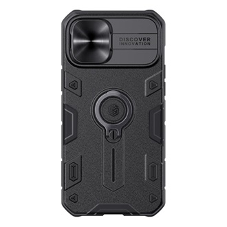 iPhone 12 Pro Max NILLKIN CAMSHIELD ARMOR defender szilikon telefonvédő ütésállóság, tartógyűrű, FEKETE