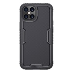 iPhone 12 Pro Max NILLKIN TACTICS szilikon telefonvédő műanyag belső, rombusz, FEKETE