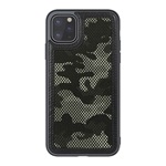 iPhone 12 Pro NILLKIN CAMO műanyag telefonvédő bőr hatású, terep minta, FEKETE