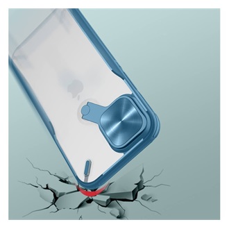 iPhone 12 Pro NILLKIN CYCLOPS műanyag telefonvédő ütésállóság, kitámasztó, PIROS