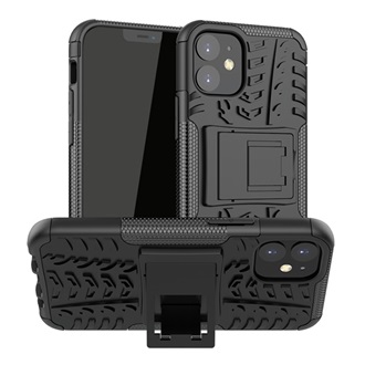 iPhone 12 mini Gigapack Defender szilikon telefonvédő ütésállóság, autógumi, FEKETE