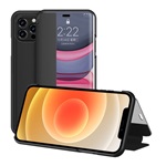 iPhone 12 mini Gigapack tok álló, bőr hatású FLIP, ablakos, FEKETE