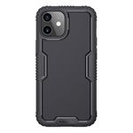 iPhone 12 mini NILLKIN TACTICS szilikon telefonvédő műanyag belső, rombusz, FEKETE