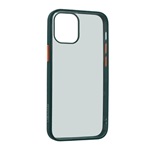 iPhone 12 mini USAMS szilikon telefonvédő ütésállóság, átlátszó hátlap, SÖTÉTZÖLD