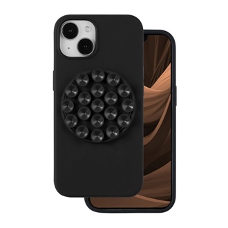 iPhone 13 GIGAPACK Szilikon telefonvédő matt, tapadókorong, FEKETE