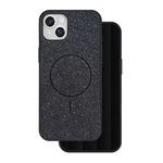 iPhone 13 GIGAPACK Szilikon telefonvédő műanyag hátlap, csillogó, FEKETE