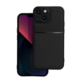 iPhone 13 GIGAPACK Szilikon telefonvédő ütésállóság, csíkos, FEKETE