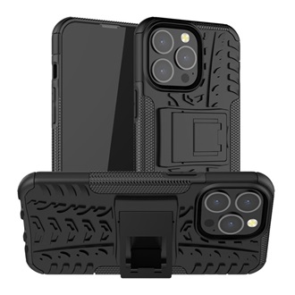 iPhone 13 Pro Gigapack Defender szilikon telefonvédő ütésállóság, autógumi, FEKETE