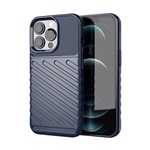 iPhone 13 Pro Gigapack szilikon telefonvédő ütésállóság, dombor minta, SÖTÉTKÉK