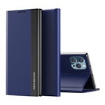 iPhone 13 Pro Gigapack tok álló, bőr hatású FLIP, mágneses, SÖTÉTKÉK