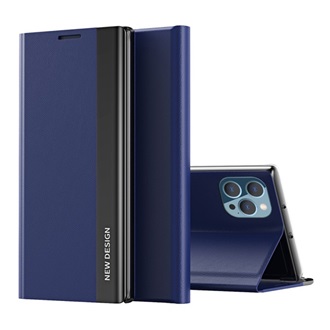 iPhone 13 Pro Gigapack tok álló, bőr hatású FLIP, mágneses, SÖTÉTKÉK