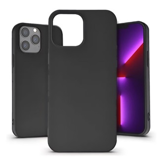iPhone 13 Pro Max GIGAPACK szilikon telefonvédő matt, prémium, FEKETE