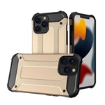 iPhone 13 Pro Max Gigapack Defender szilikon telefonvédő ütésállóság, fémhatás, ARANY