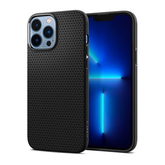 iPhone 13 Pro Max SPIGEN LIQUID AIR szilikon telefonvédő ütésállóság, rombusz, FEKETE
