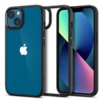 iPhone 13 SPIGEN ULTRA HYBRID műanyag telefonvédő ütésállóság, légpárnás keret, ÁTLÁTSZÓ/FEKETE
