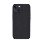 iPhone 13 TACTICAL MAGFORCE BEAVER szilikon telefonvédő mikrofiber plüss belső, topográfiai minta, FEKETE