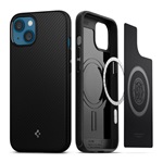 iPhone 13 mini SPIGEN MAG szilikon telefonvédő matt, MagSafe, FEKETE