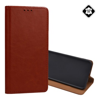 iPhone 14 Plus Gigapack tok álló, valódi bőr FLIP, asztali tartó, BURGUNDY