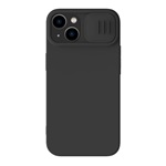 iPhone 14 Plus NILLKIN CAMSHIELD SILKY MAGNETIC szilikon telefonvédő plüss belső, MagSafe, FEKETE