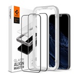 iPhone 14 Plus SPIGEN ALM FC képernyővédő üveg 2db 2.5D, színkiemelés, FEKETE