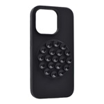 iPhone 14 Pro GIGAPACK Szilikon telefonvédő matt, tapadókorong, FEKETE