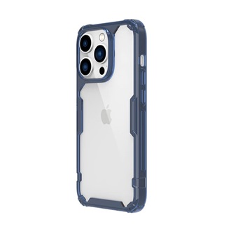 iPhone 14 Pro Max NILLKIN NATURE PRO szilikon telefonvédő ütésállóság, légpárnás sarok, SÖTÉTKÉK