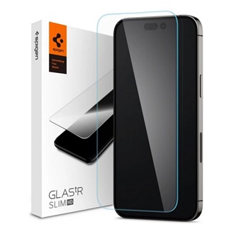iPhone 14 Pro SPIGEN TR SLIM HD képernyővédő üveg 2.5D, 9H, ÁTLÁTSZÓ