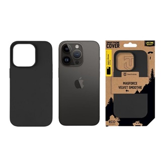 iPhone 14 Pro TACTICAL MAGFORCE VELVET SMOOTHIE szilikon telefonvédő ütésállóság, MagSafe, FEKETE