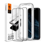 iPhone 14 SPIGEN ALM FC képernyővédő üveg 2db 2.5D, színkiemelés, FEKETE