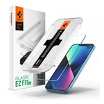 iPhone 14 SPIGEN EZ FIT HD képernyővédő üveg 2.5D, 9H + segédkeret, ÁTLÁTSZÓ