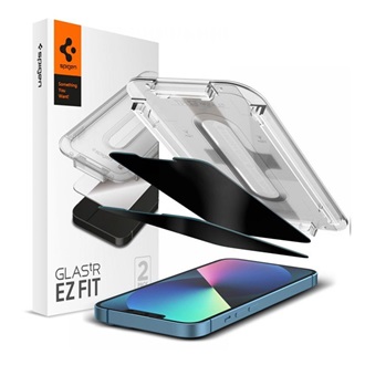iPhone 14 SPIGEN EZ FIT képernyővédő üveg 2db 2.5D, 9H, ÁTLÁTSZÓ