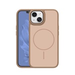 iPhone 15 GIGAPACK Szilikon telefonvédő műanyag hátlap, MagSafe, BARNA