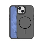 iPhone 15 GIGAPACK Szilikon telefonvédő műanyag hátlap, MagSafe, FEKETE